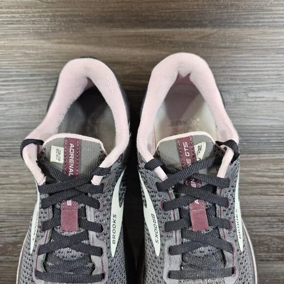 Brooks Adrenaline 22 GTS Rose Gray Shoes Sneakers 1203531B015 - Women's Size 10 - Picture 5 of 16